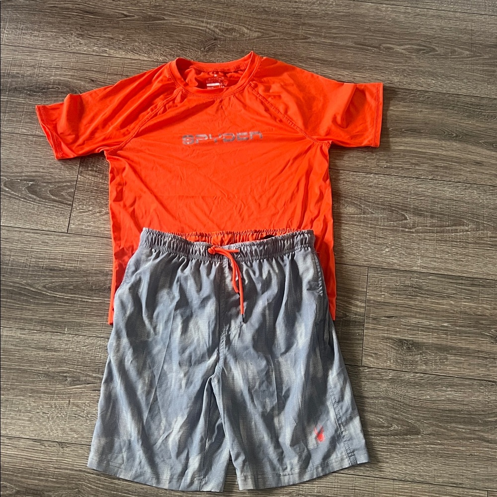 Gray Boys Swim Shorts & Shirt